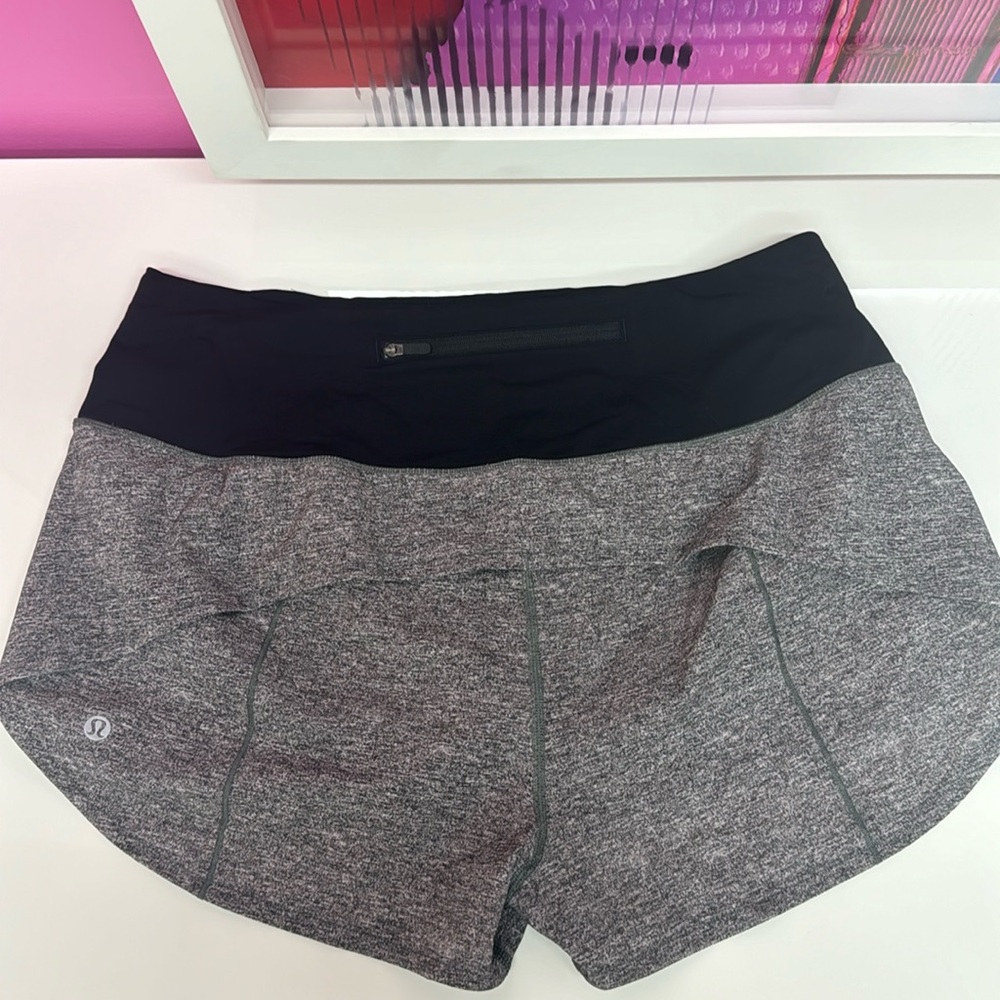 Black and grey shorts lululemon